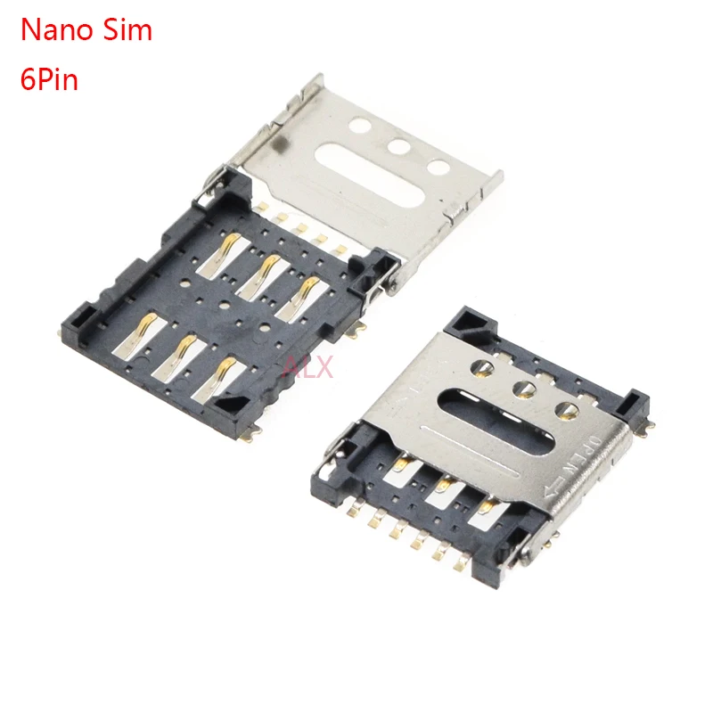 

5 шт./Оригинал для Nano SIM флип 6-контактный разъем для детской смарт-карты Разъем Слот держатель адаптер