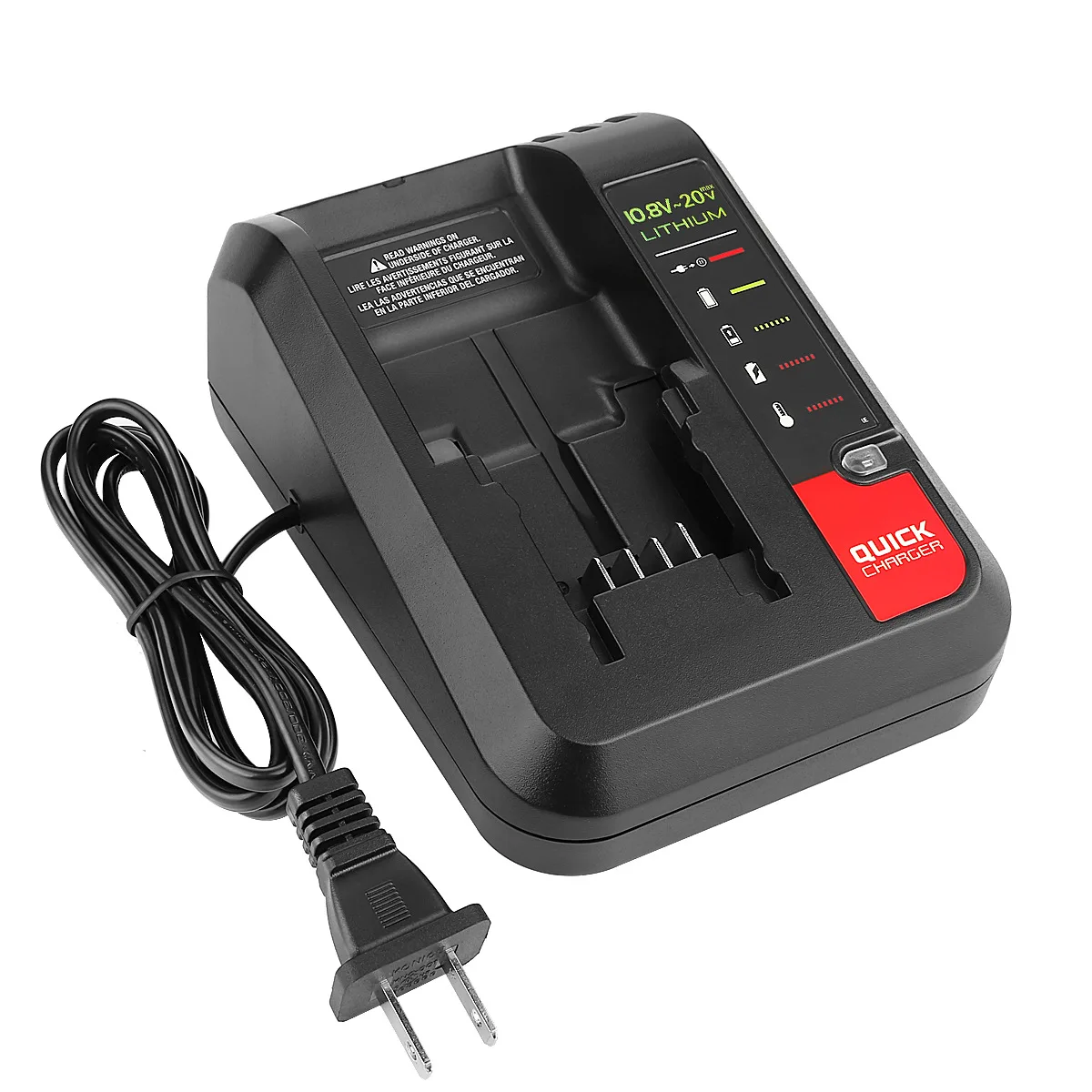 

Зарядное устройство для литий-ионных аккумуляторов Black Decker/Bupa/Stanley, 10,8 В, 14,4 В, 18 в, 20 в, литиевая батарея для заряда PCC685L, PCC680L, PCC681L, LCS1620
