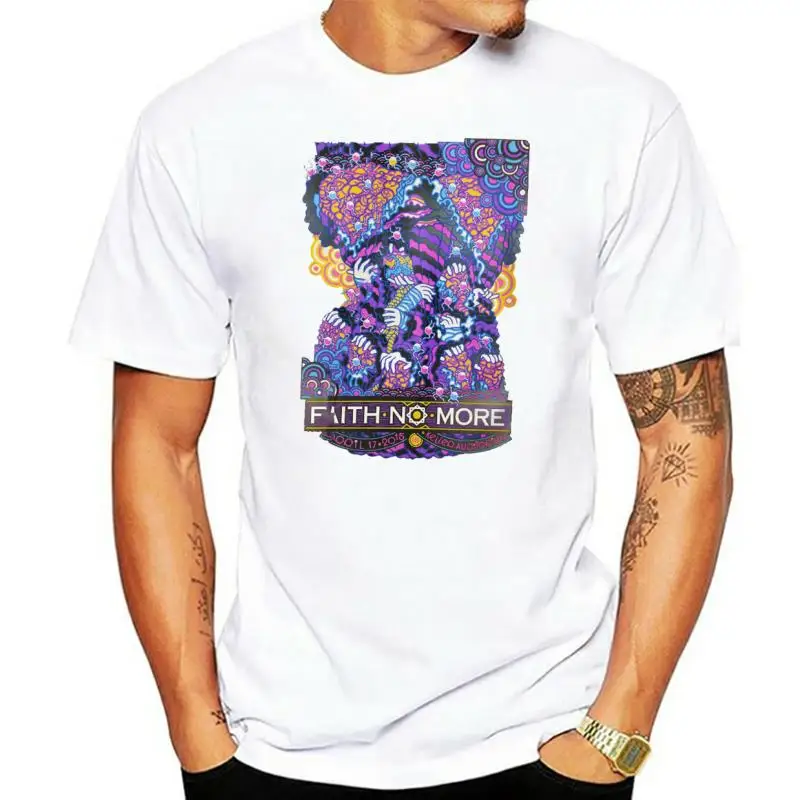 

Мужская белая футболка Faith No More, Повседневная модная футболка с принтом мистер Бангл, с металлическим ремешком