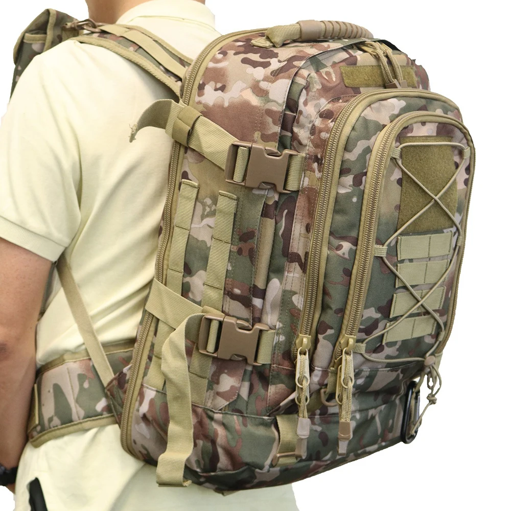 

Большой военный рюкзак для мужчин, тактический дорожный ранец с возможностью увеличения 40-64 л, для активного отдыха, кемпинга, охоты, туризм...