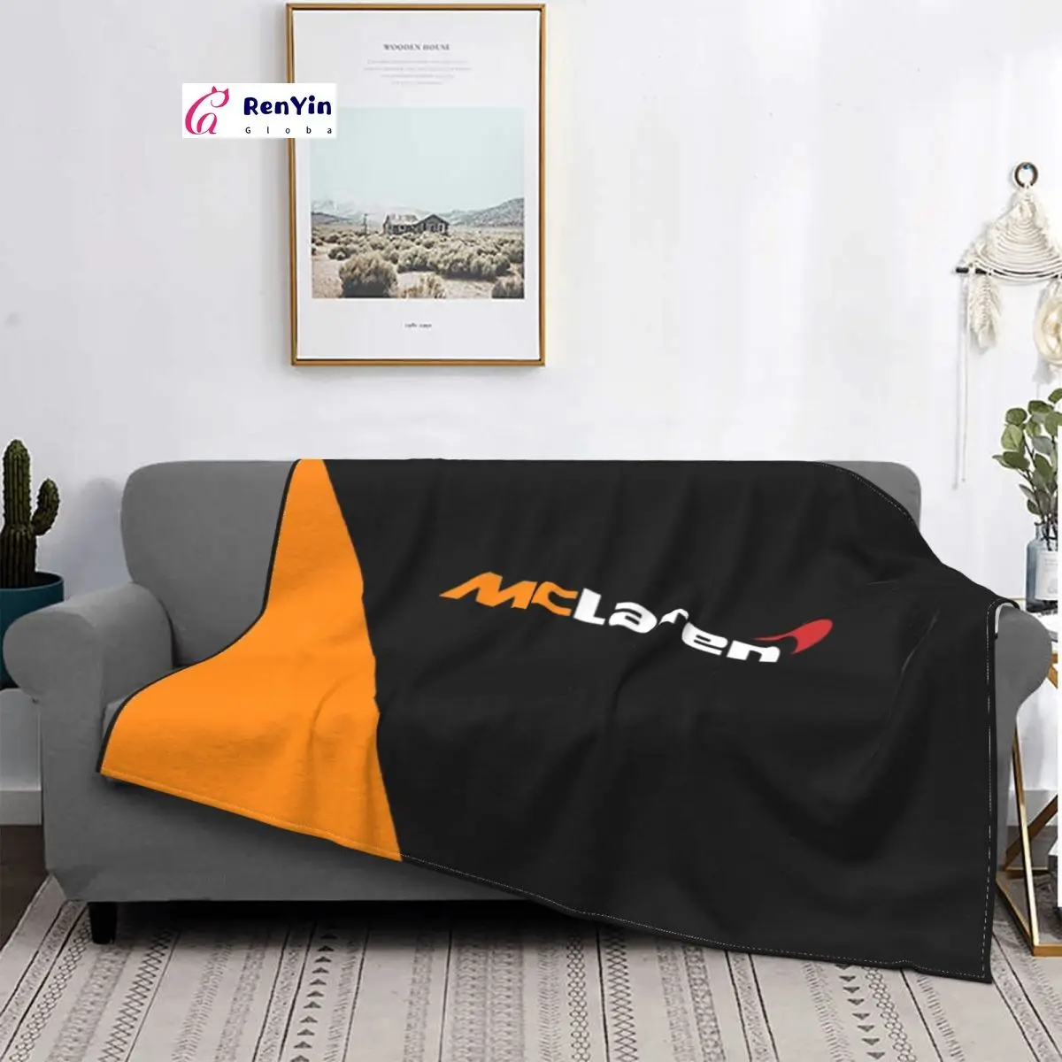 

Mclaren Formula One F1 Logo Flannel Fleece Throw Blanket Warm Blankets Cotton Quilt Home Sofa Bedroom Bedding Throws Child