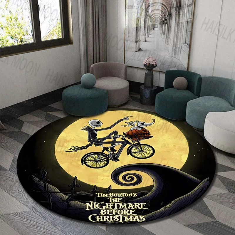 Круглый ковер с принтом Disney Кошмар перед Рождеством спальня гостиная коврик