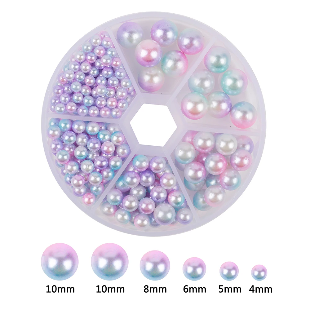 

Mix Size 4-10mm No Hole Beads ABS Imitation Pearl Bead For DIY Garment Nail Decor Jewelry Making Storage Box Filling G0120