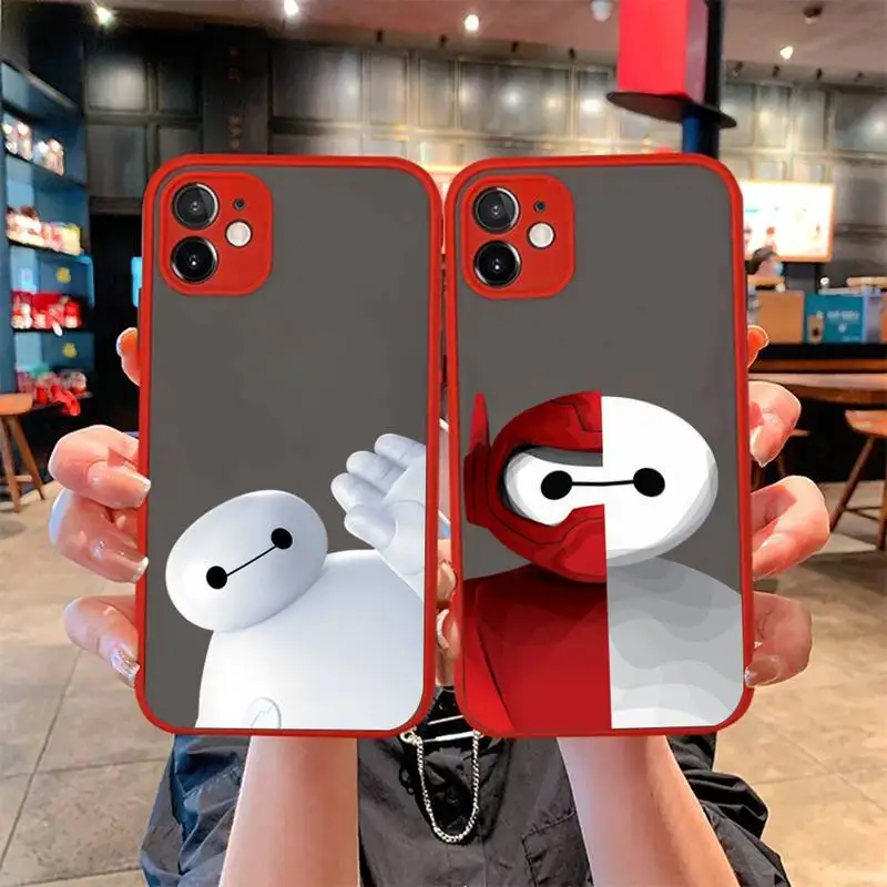 

Disney Big Hero 6 Phone Case for iPhone X XR XS 7 8 Plus 11 12 13 pro MAX 13mini Translucent Matte Case
