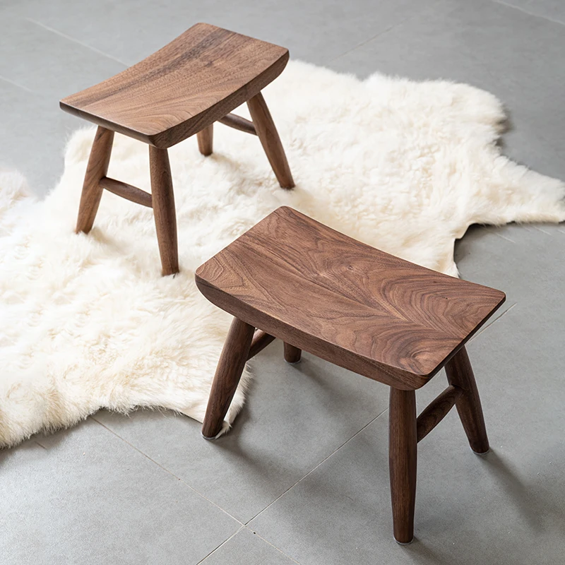 

Minimalist Wooden Stool Step Bedroom Camping Creative Portable Table Office Footrest Room taburete furniture living room