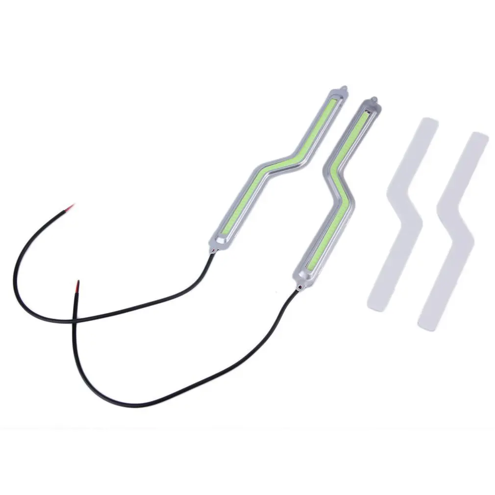 

New 1 pcs LED COB running lights Z Shape Car Auto Driving Running Lamp Fog Light White 12V