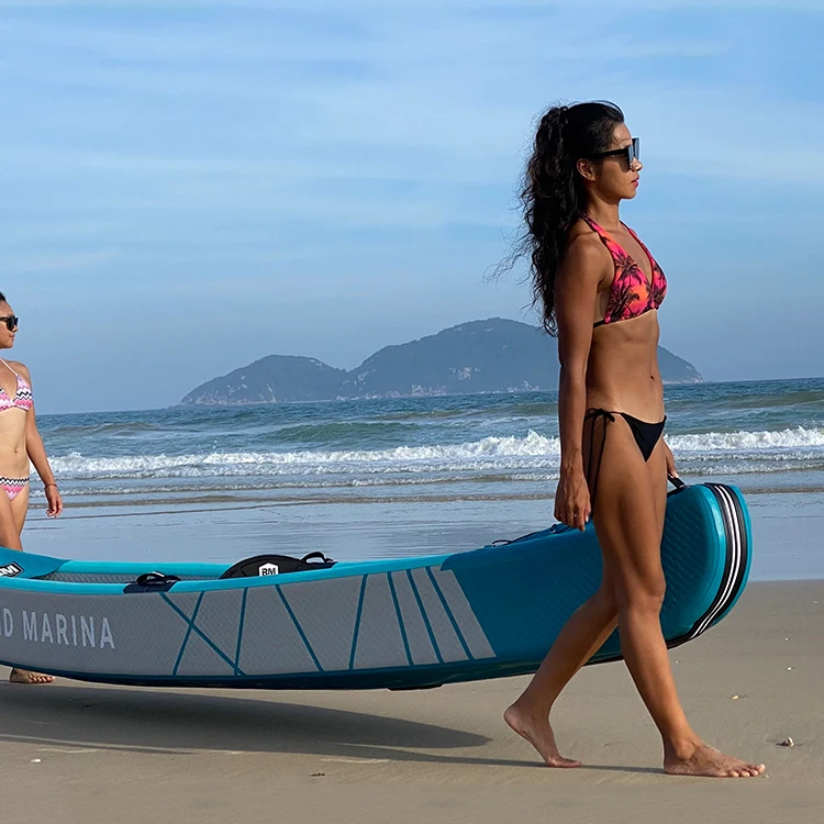 K1 K2 Самозагружной каяк для 2 человек Взгибаемый надувной Дешевый каноэ с вышивкой