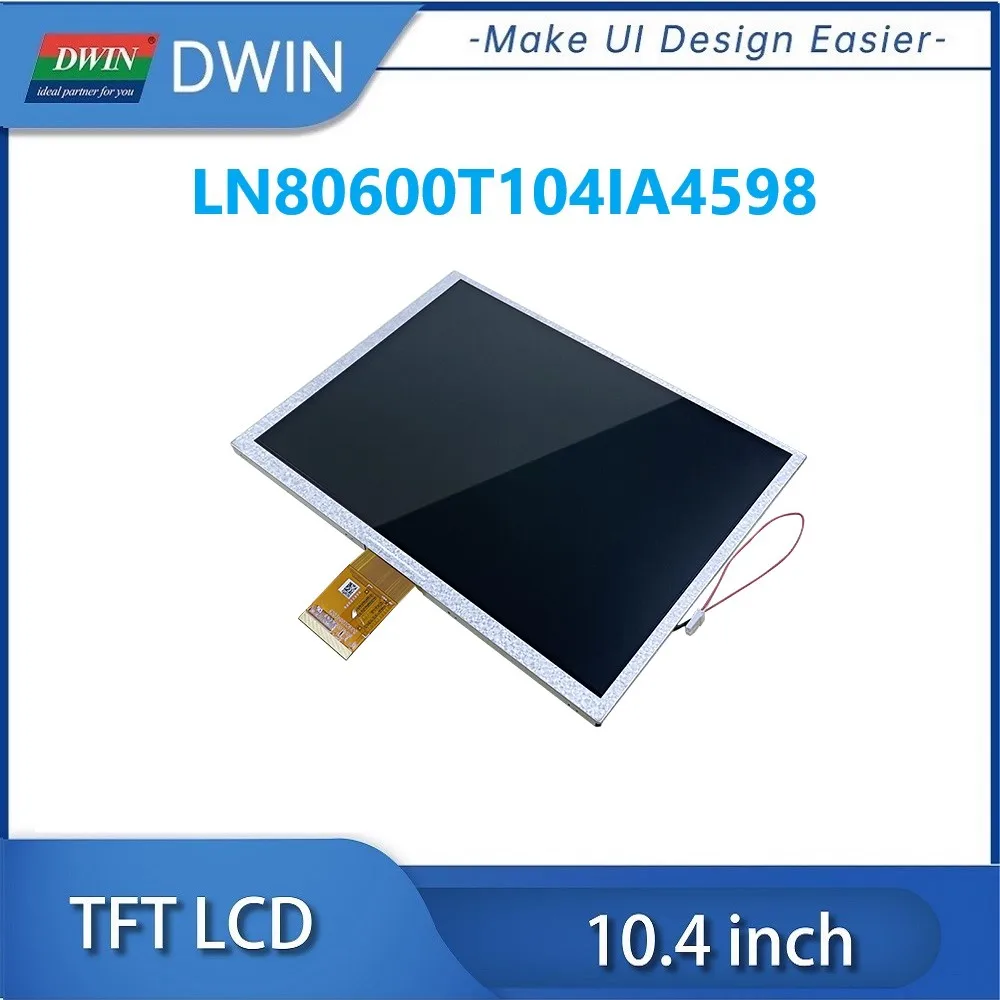 DWIN 10.4 Inch 800x600 450 Bright RGB 60PIN TFT LCD Display Module Resistive Capacitive Touch Screen LN80600T104IA4598 images - 6