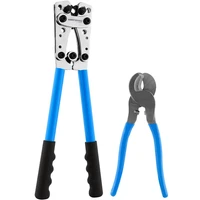 haisstronica battery cable lug crimping tools with wire cutter wire crimper tools battery terminal crimper heavy duty wire lugs