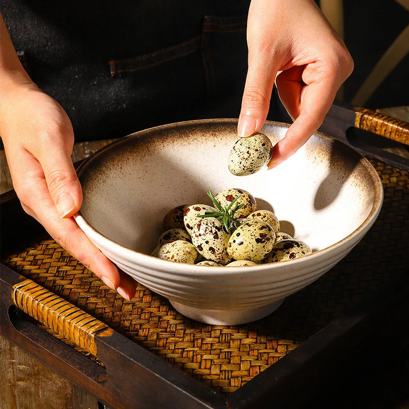 

Japanese ceramic bowl household large Lamian Noodles bowl rice bowl noodle soup bowl creative tableware set commercial