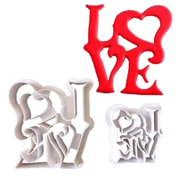 wedding love heart cookie mould decorative biscuit baking diy kitchen cake printing tool fudge cutter stamp fondant embosser die