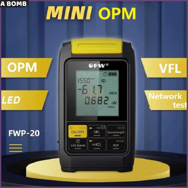 

OFW 4in1 Optical Power Meter Led Light Visual Fault Locator Network Cable Test Optical Fiber Tester 5km 15km 30MW VFL FTTH OPM