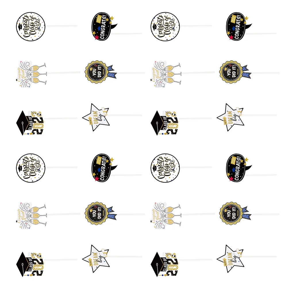 

Graduation Pick Cupcake Party Grad Picks New Year Fruit Decoration Cake Christmas Decor Congratulation Topper Dessert Toppers