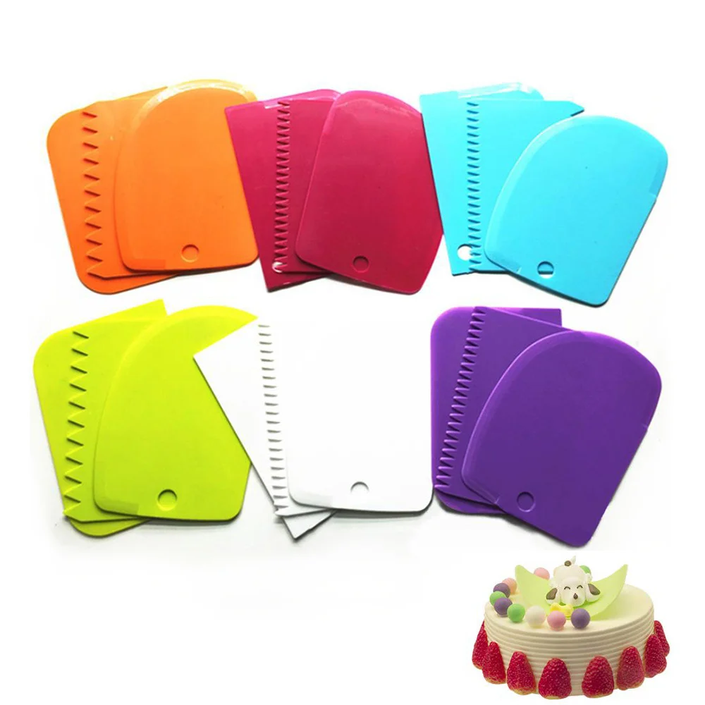 

Icing Smoother Cake Decorating Tools Set Cake Comb Scraper Kit Icing Tips Piping Nozzles Silicone Pastry Bag 1023304