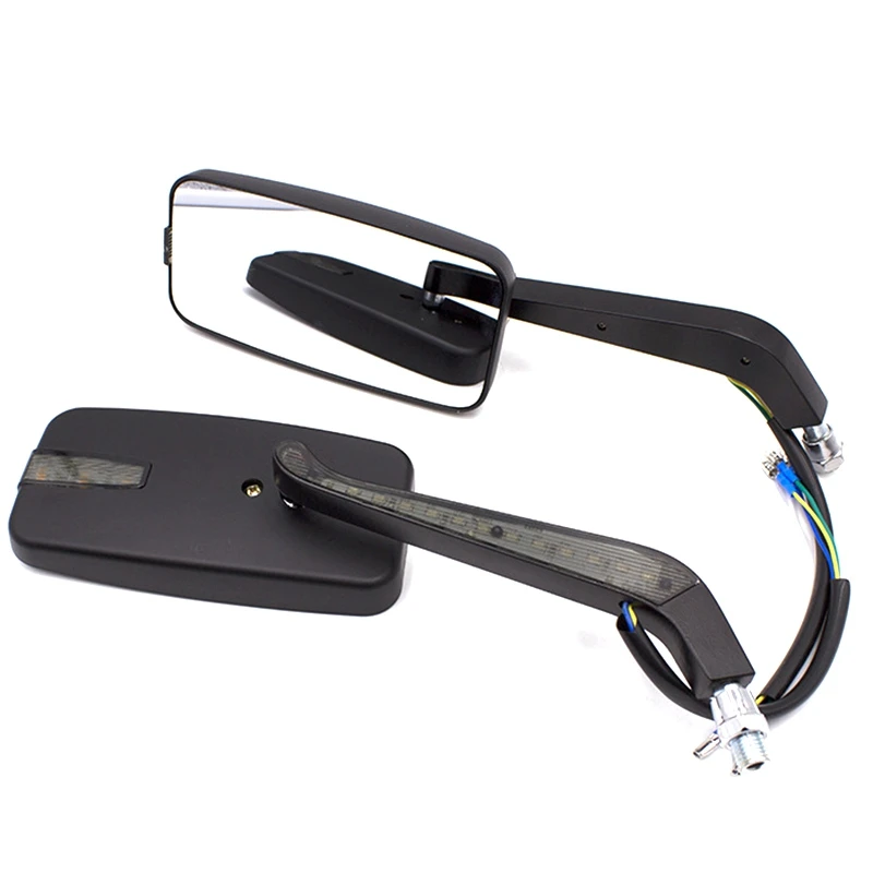 M10 10Mm Motorcycle Led Turn Signal Running Light Side Rear View Mirror For Honda Kawasaki Suzuki Street Cruiser Custom