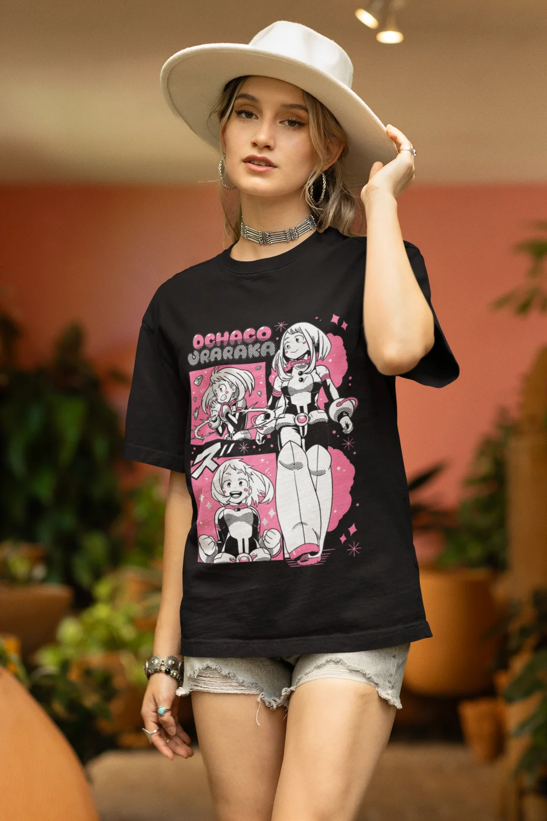 Футболка Ochaco Uraraka футболка Ochako BKNA Boku No Hero академия MHA аниме