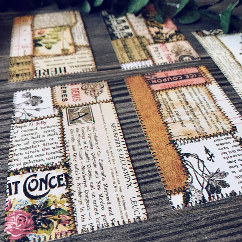 10 шт. стильный швейный узор Tim Holtz Цветочная винтажная крафт-бумага журнал