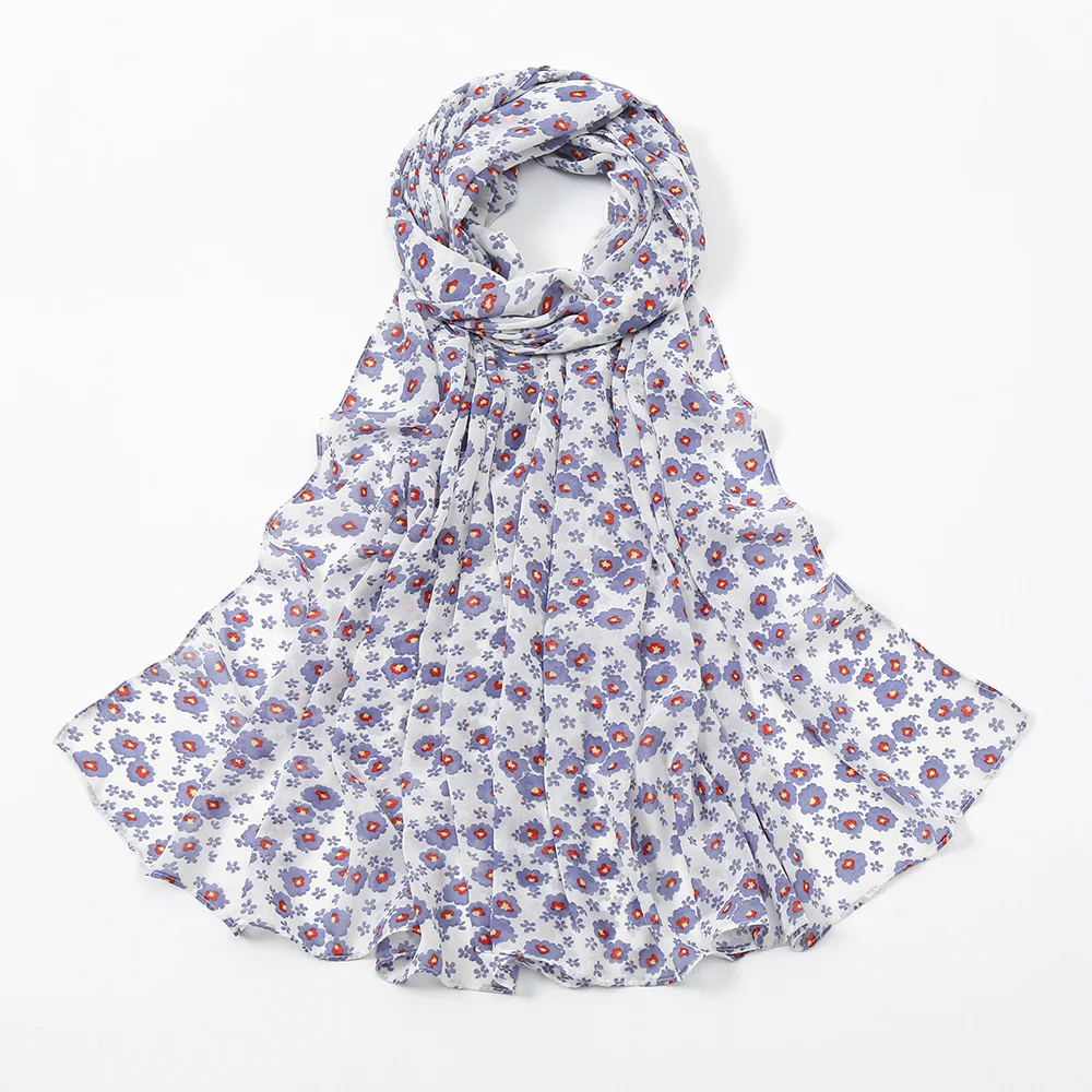 Женские шелковые шарфы 2022 роскошный шифоновый шарф с принтом платок хиджаб