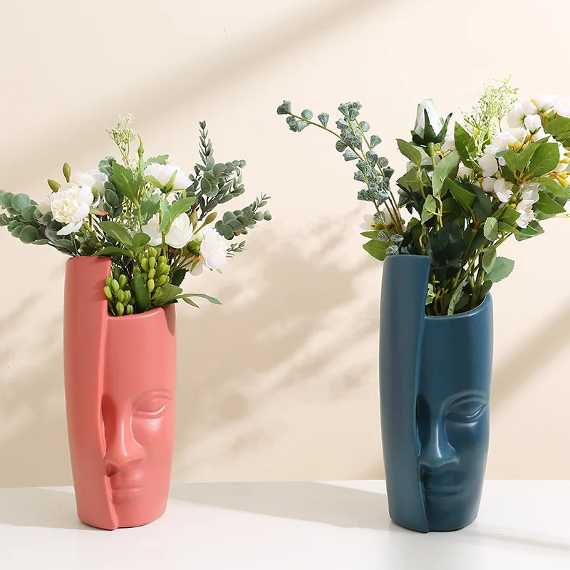 

European creative Fase Vase Decoration Home Decor Living Room Plastic Vase Unbroken Wedding Hydroponic Flower Arrangement