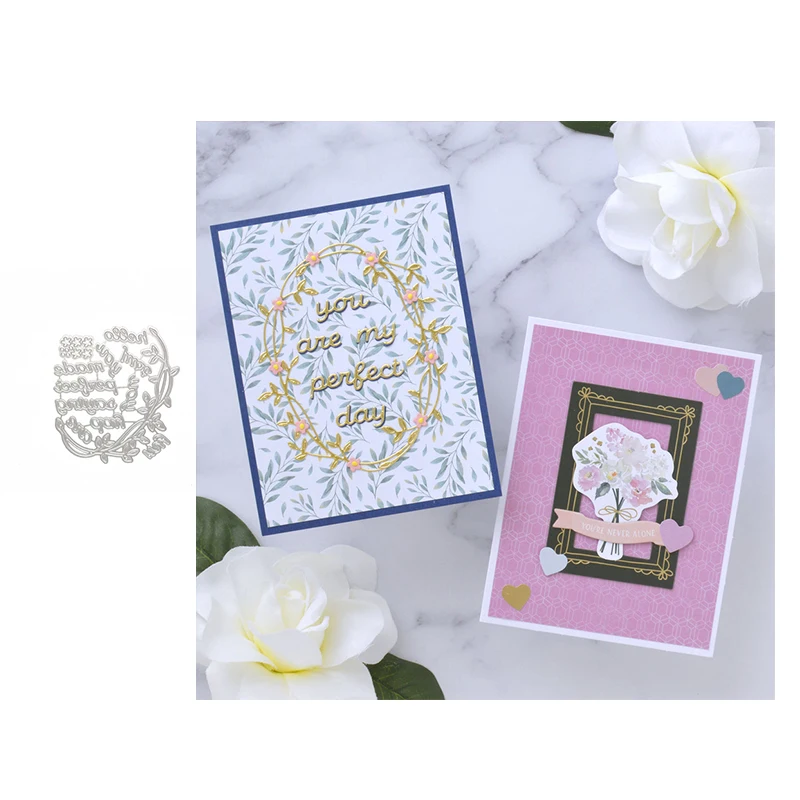 

You Are Perfect Letter Mold Metal Cutting Dies Craft for Scrapbooking Handmade Knife Mould Blade Punch Stencils Model Decoration