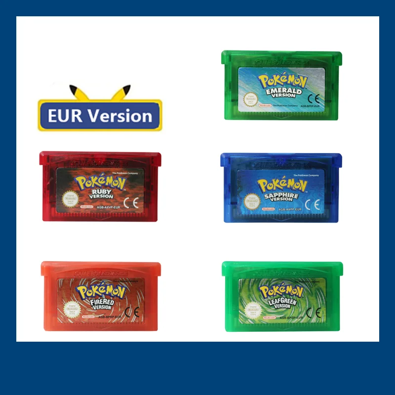 Картридж игровой для видеоигр pokemon 32 бит карта консоли GBA DS 2DS 3DS NDSL Изумрудный