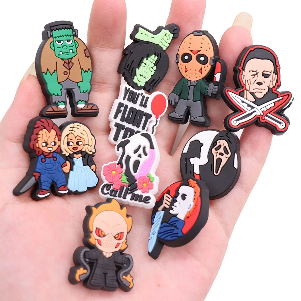 

1-10 шт. ужасные сандалии принцессы с черепом слезы из ПВХ подвески для обуви Croc Jibz аксессуары застежка кнопка заглушка сделай сам украшение д...