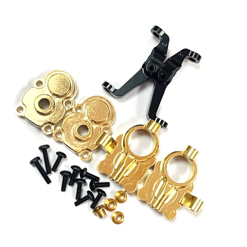 

For FMS FCX24 Brass Front Portal Housing C-Hub Carrier Counterweight 1/24 RC Crawler Car Upgrades Parts Accessories