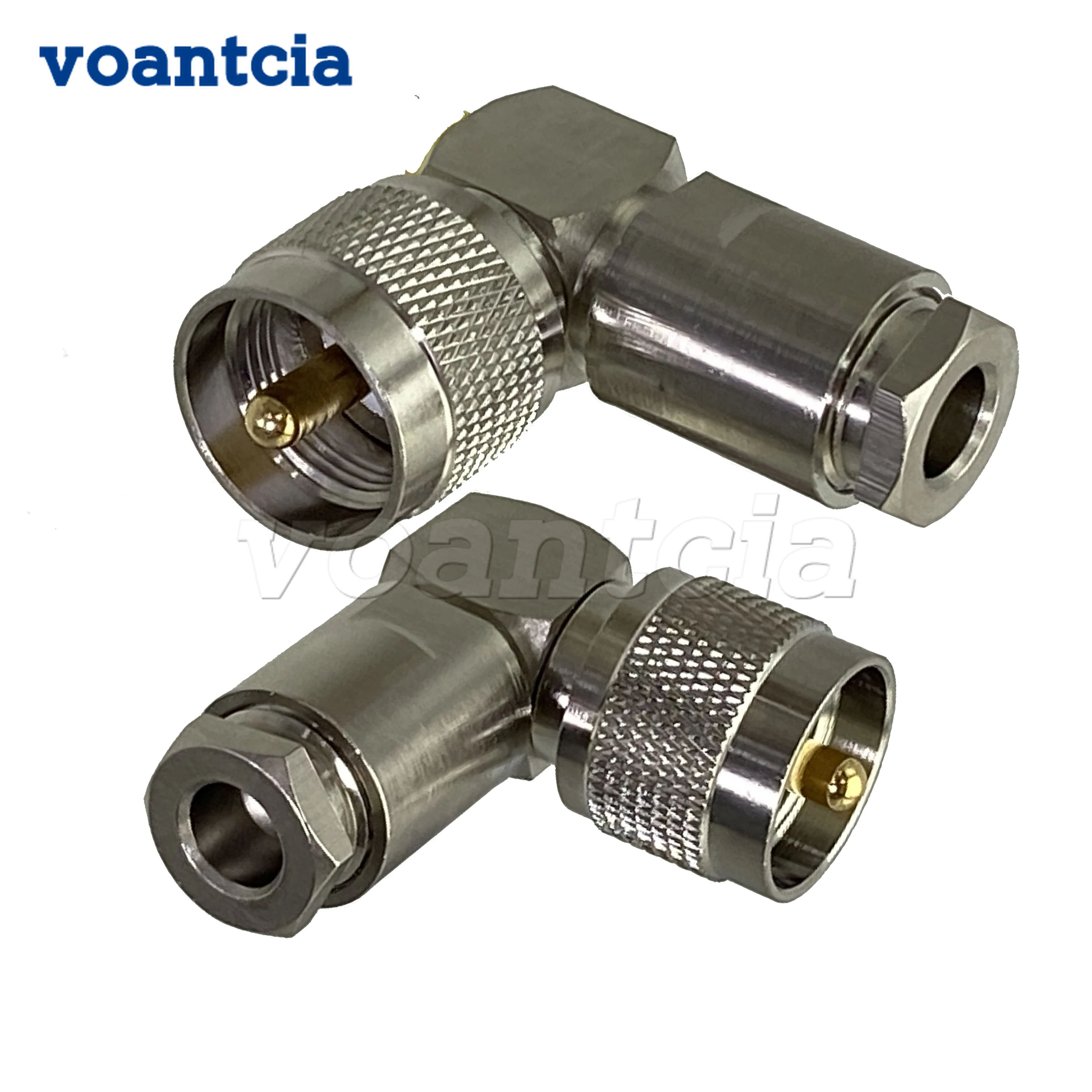 

10pcs UHF PL259 Male Plug Connector Clamp RG5 RG6 5D-FB LMR300 Cable RF Coaxial Brass Right Angle Wire Terminals New