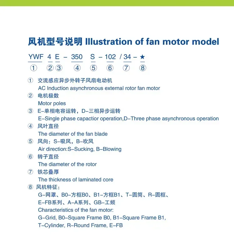 Micro lumière YWF4D/4E-350S/B удлинитель ротора осевой флюс вентилятор чтение à froid мотер