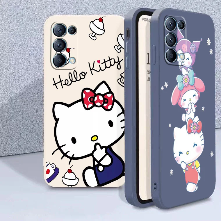 

Hello kitty Naughty For OPPO Find 7 Z 6 X5 X3 X2 Neo Pro Lite SE 4G 5G Liquid Rope Shock Resistant Phone Case
