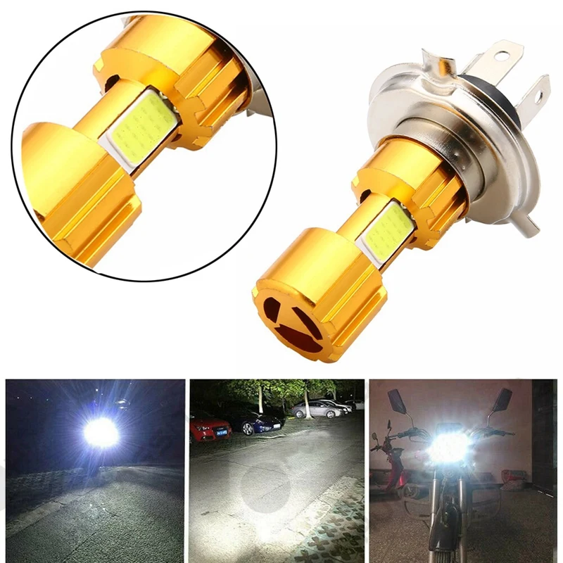 Светодиодная лампа для фар Newmotorcycle H4 12 В 18 Вт 2000 лм 3 COB Hi/Lo Супер яркая