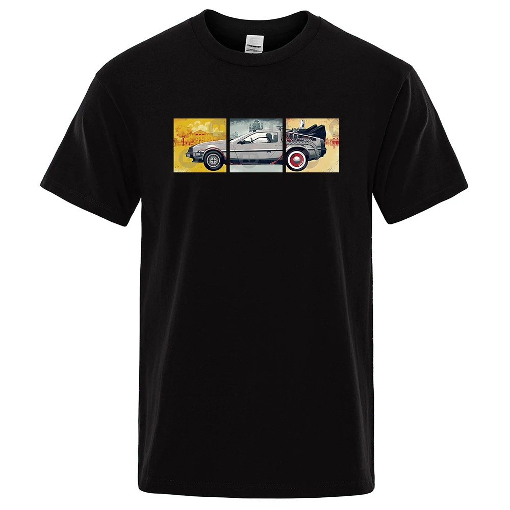 

Летняя брендовая футболка для мужчин и женщин, Классическая серия фильмов Назад в будущее, мужские футболки, повседневные топы, футболки с коротким рукавом, футболка