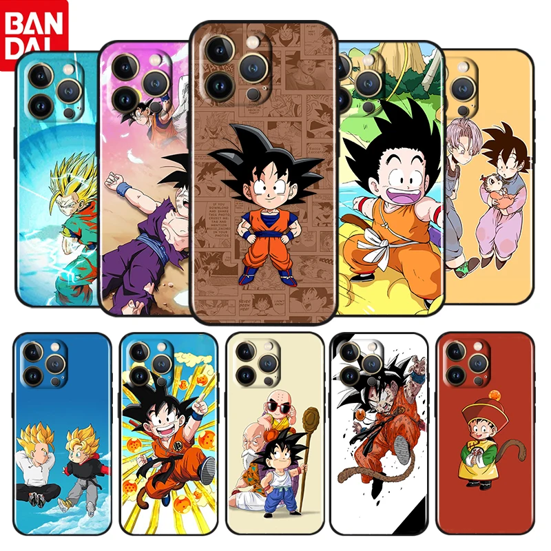 

Anime Dragon Ball Little Goku For Apple iPhone 13 12 11 Pro Max Mini XS Max X XR 6 7 8 Plus 5S SE2020 Soft Black Phone Case Capa