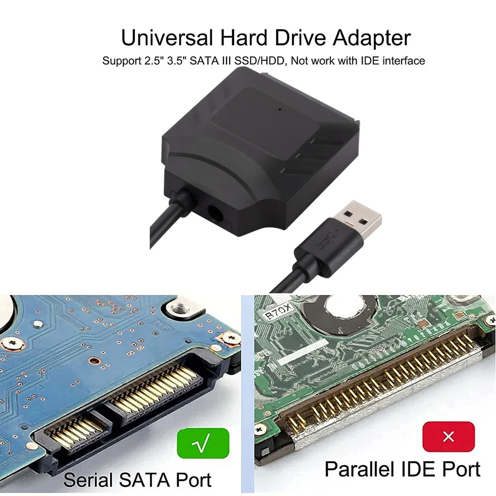 Переходник с USB 3 0 на SATA 22-контактный переходник кабельный разъем для 2 5 дюйма