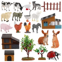 farm sand table decoration diy house tree animal model toy ranch scene decoration children toys