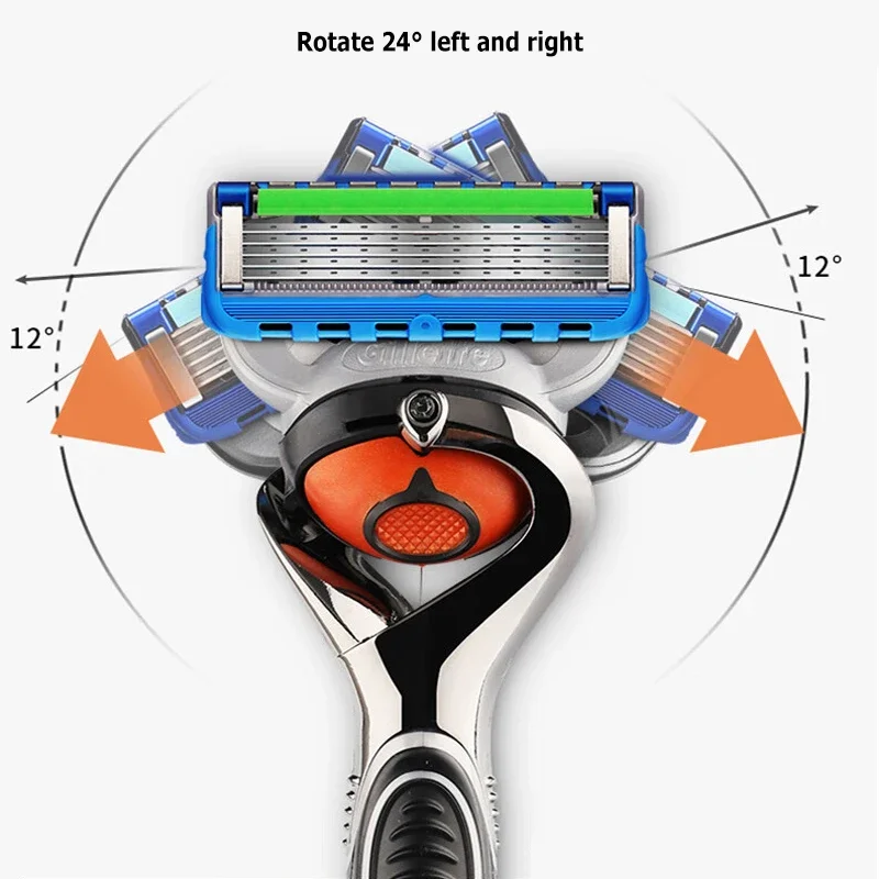 Фото Gillette Fusion 5 Proglide Power Razor Ручная бритва Flexball для бороды Precision Clean Safety Прямой станок для бритья для мужчин №4