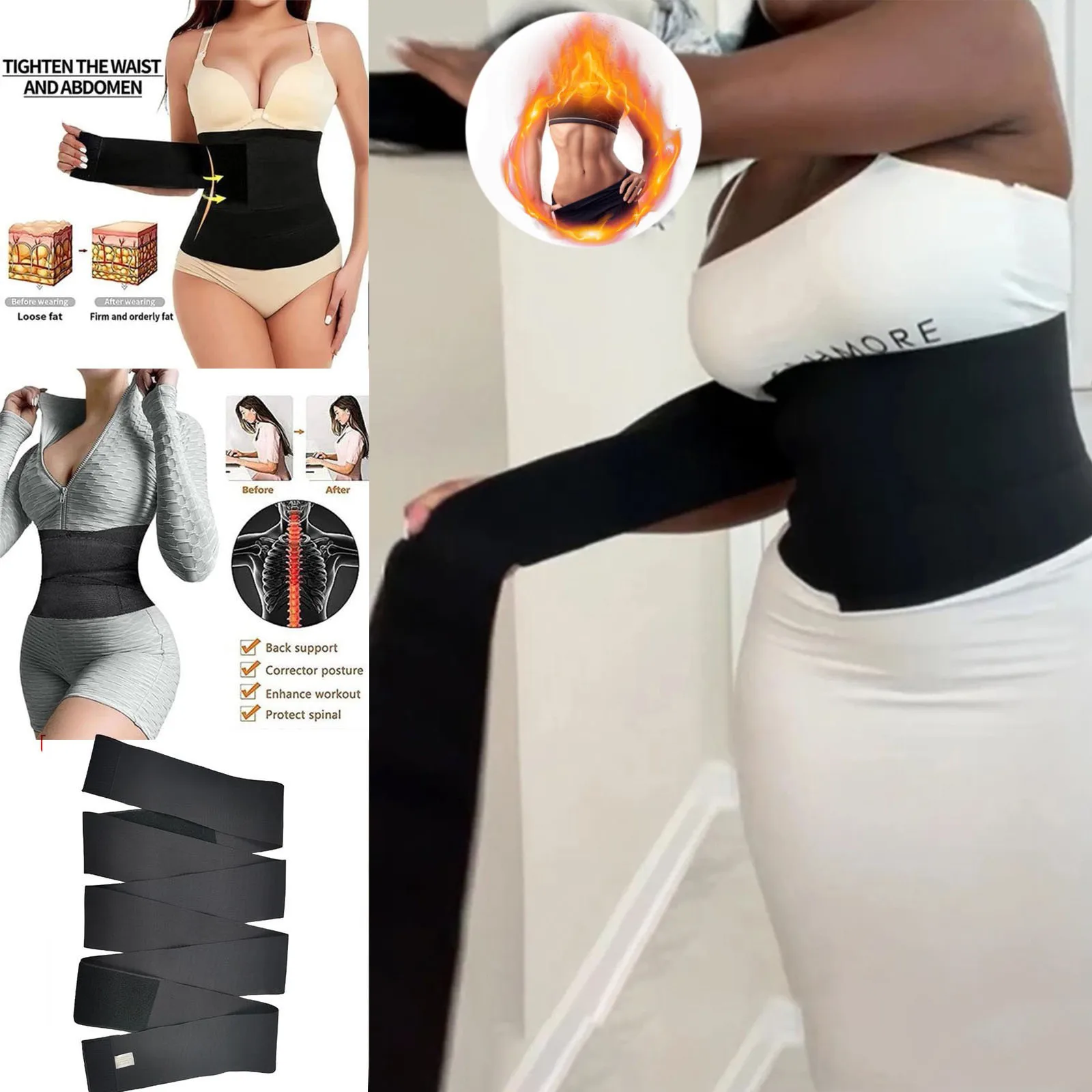

Up Snatch Lumbar Wrapped Support For Women Belt Bandage Me Wrap Shapeware Workout Vest for Women Compression Comfort