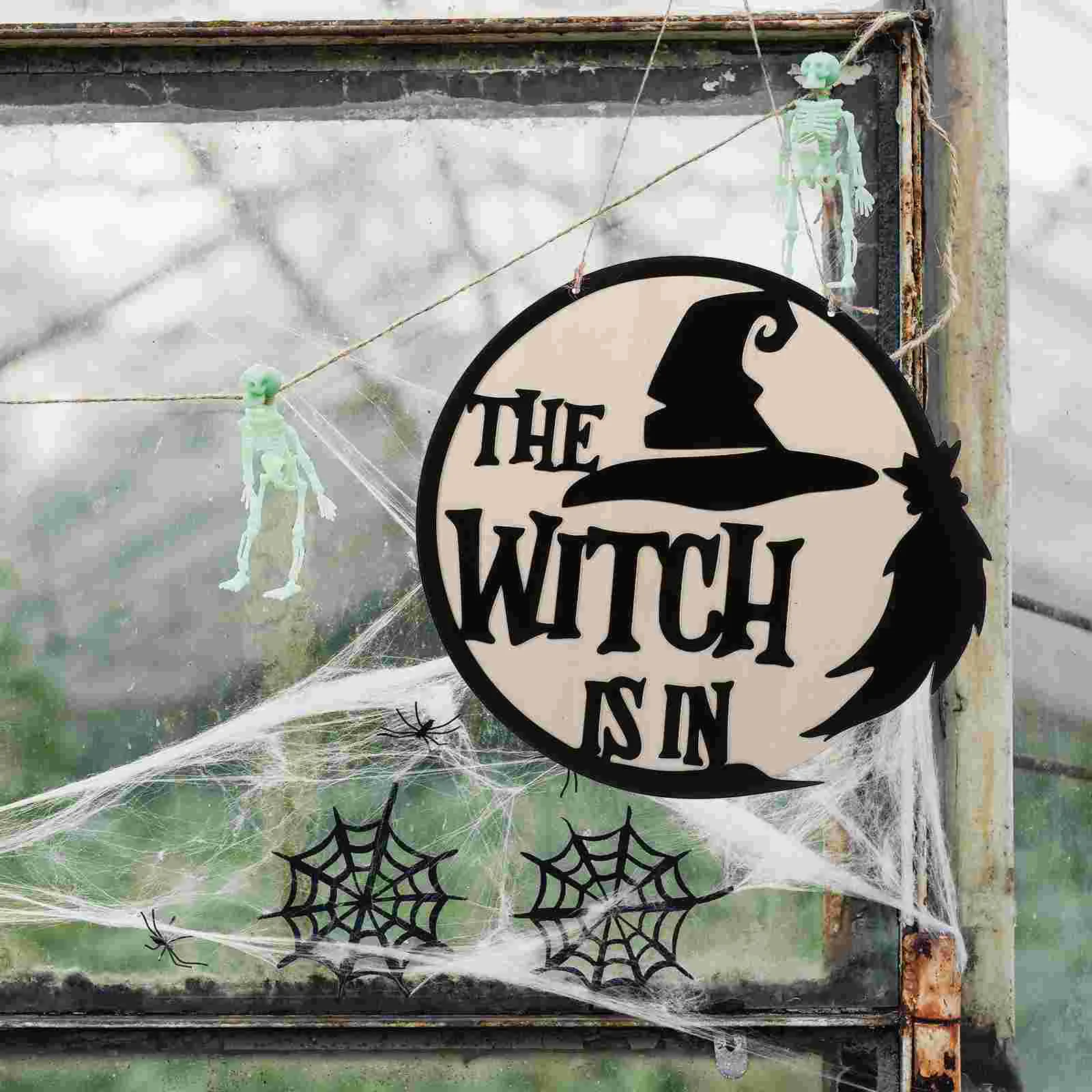 

Halloween Door Adorns Holiday Decor Welcome Sign Front Decorations Hanging Tabs