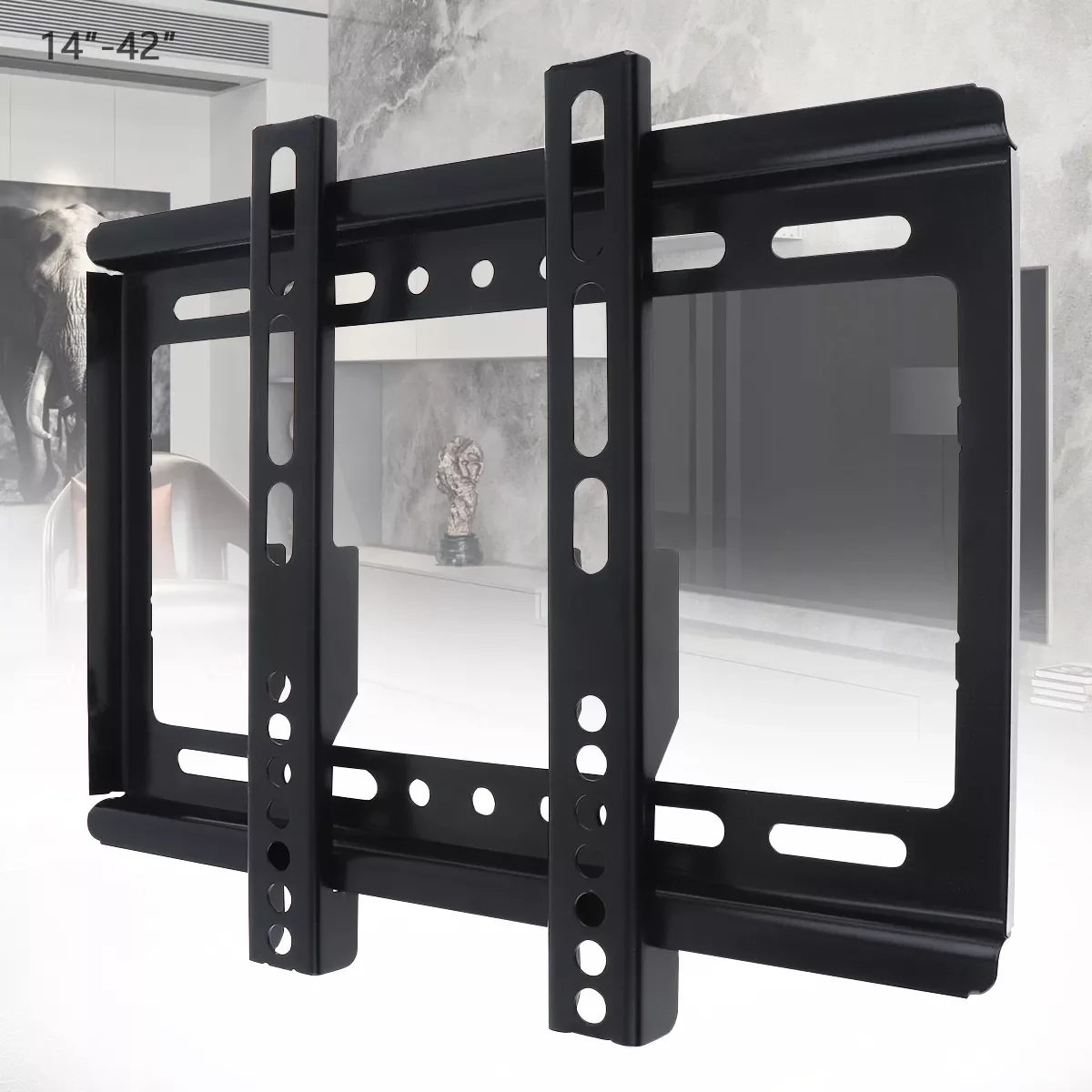 

Universal Thin 20KG TV Wall Mount Bracket Flat Panel TV Frame with Gradienter for 14-42 Inch LCD LED Monitor Flat Pan