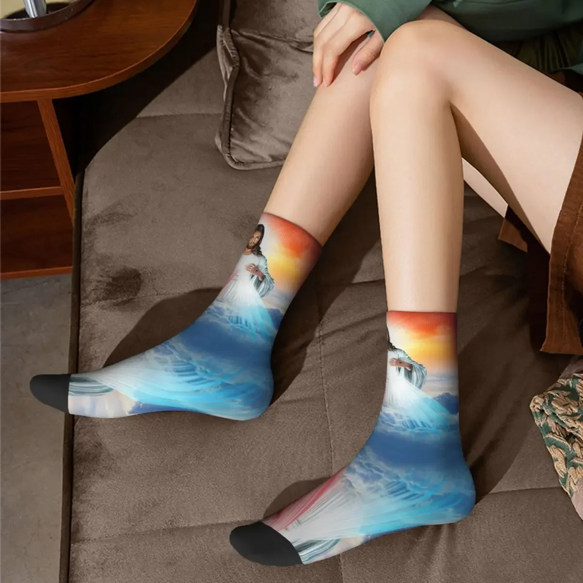 Носки с изображением Иисуса католической Библии для мужчин и женщин