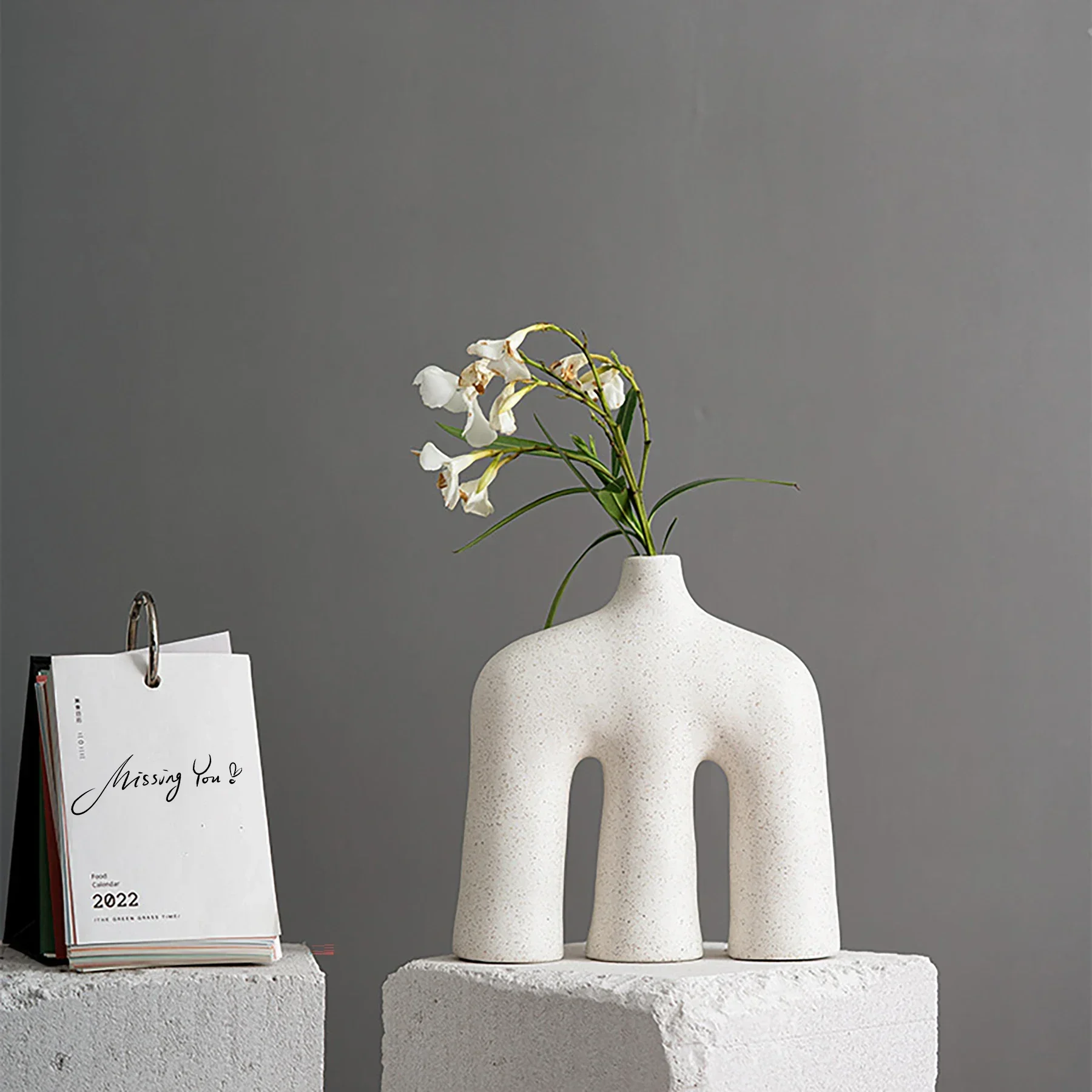 Ваза неправильной формы современный декоративный керамический цветочный горшок