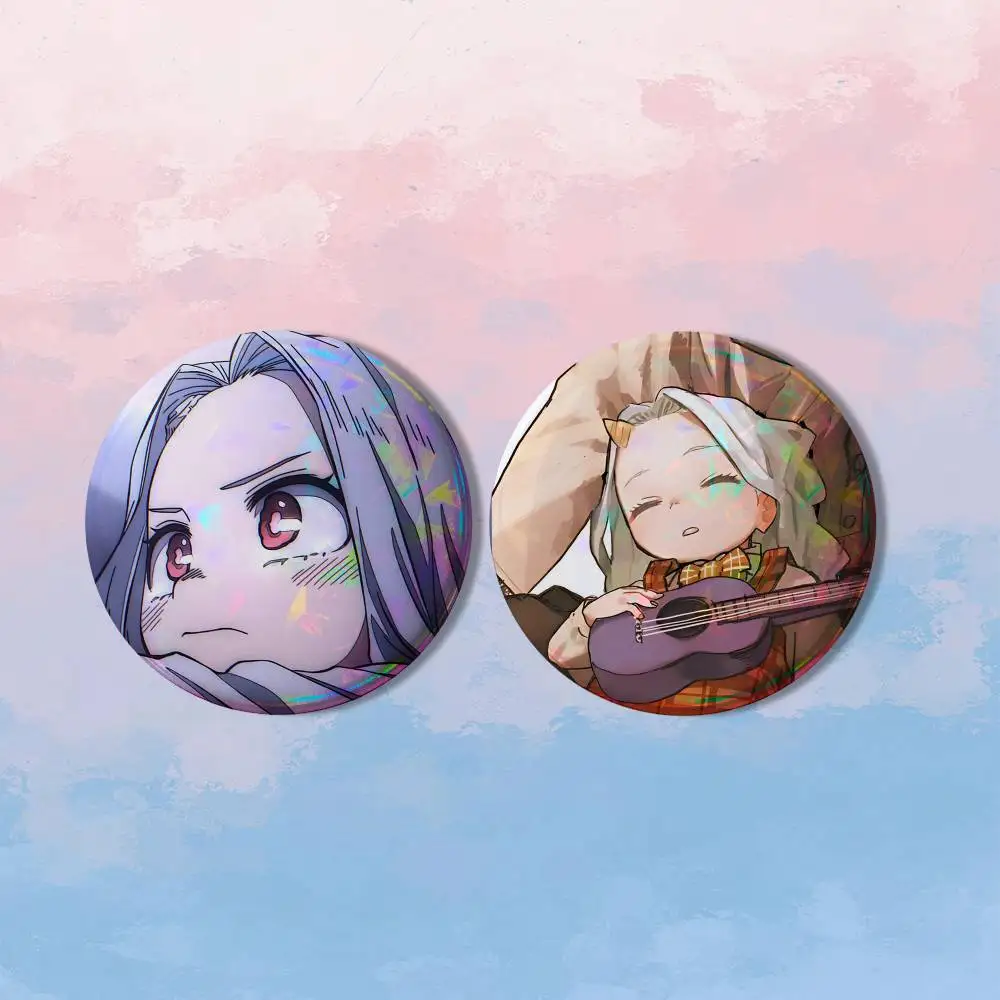 Фото Набор из 2 значков M-My Hero Academia Eri Cute: круглые мультяшные броши и акриловые значки-пуговицы для рюкзаков и курток, коллекционные подарки №3
