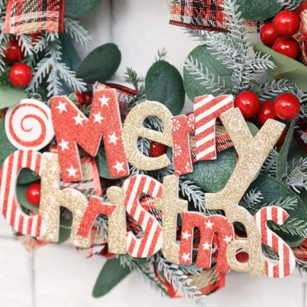 

40 см Рождественский венок, снежинка, сосновые иглы, искусственное украшение, декоративный цветок, Рождественский венок, рождественские рас...