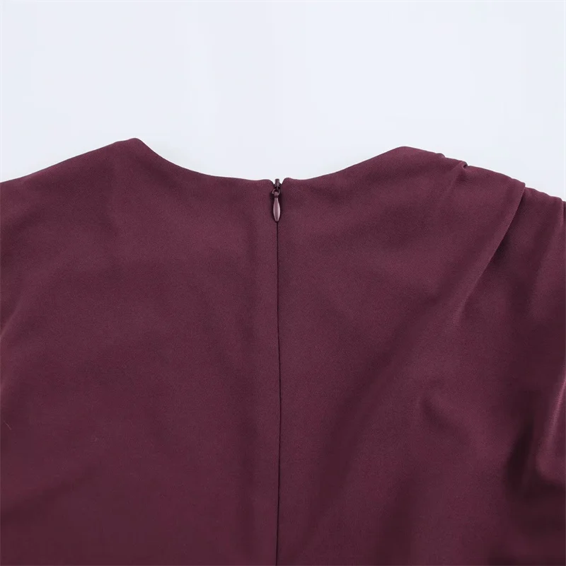 Осеннее женское мини-платье 2024 новая мода плиссированное платье трапециевидной