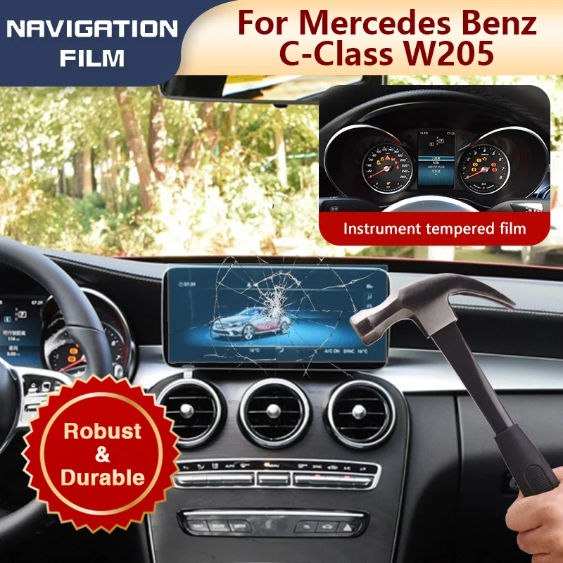 

10.25 Inch For Mercedes Benz C Class W205 2019 2020 Car GPS Dashboard Navigation Tempered Glass Film Protector Multimedia System