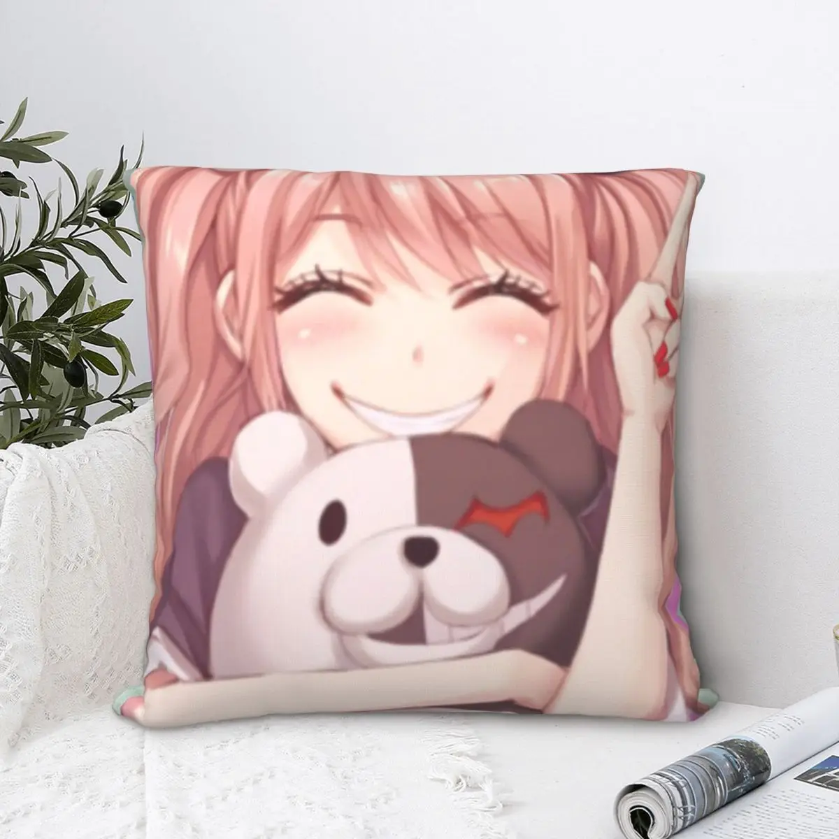 

Enoshima Throw Pillow Case Cushion Home Sofa Chair Print Decorative Hug Pillowcase