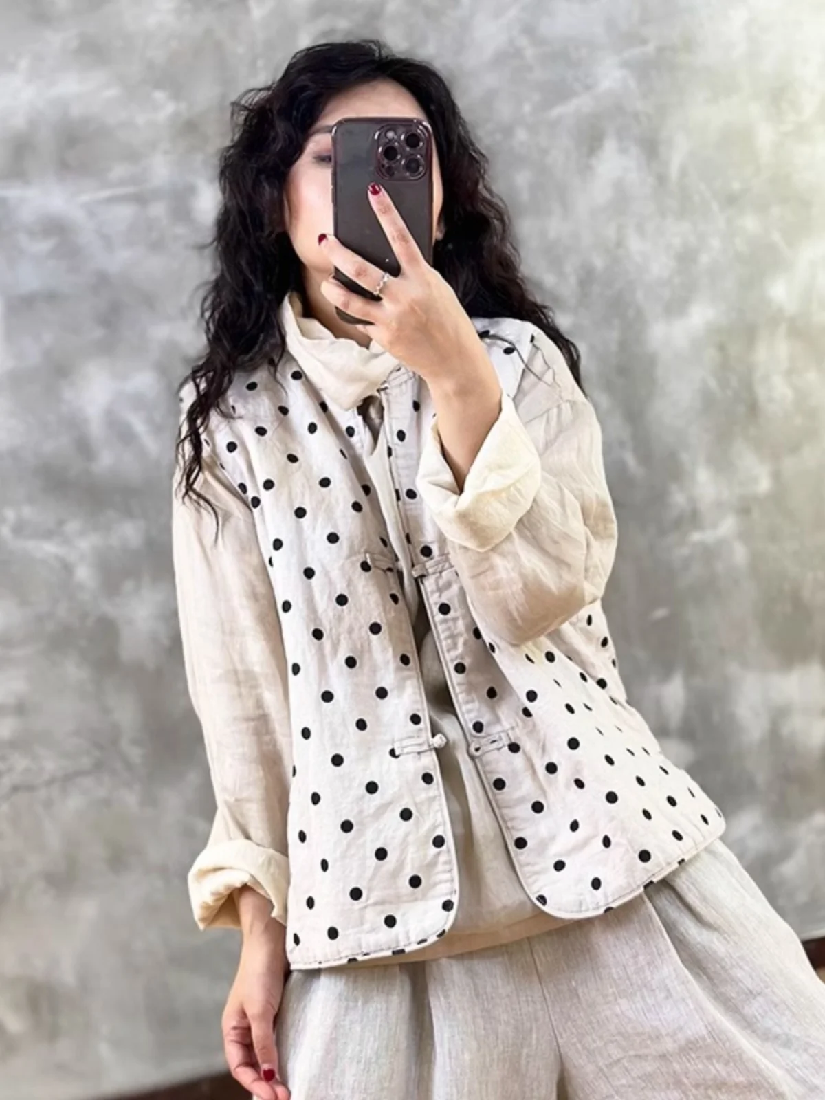 Новый китайский жилет из хлопка и льна с пряжкой в стиле ретро верхняя одежда для