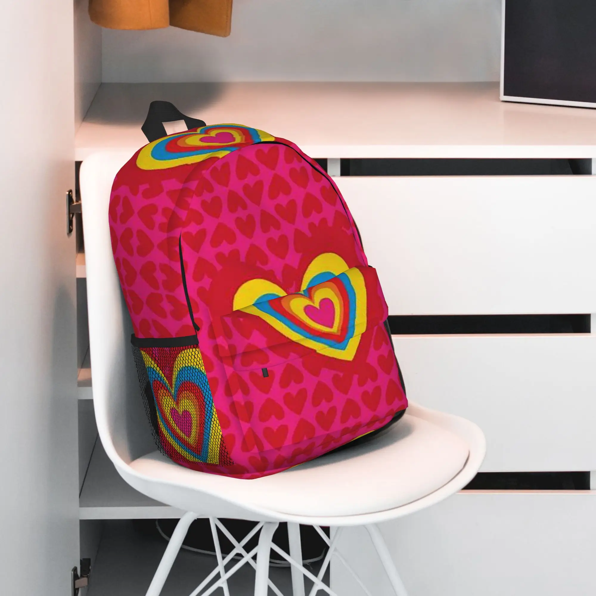Фото Рюкзак Agatha Ruiz-De La-Prada с узором, хит продаж, вместительный, для мальчиков и девочек, школьный ранец, сумка через плечо для мужчин и женщин №4