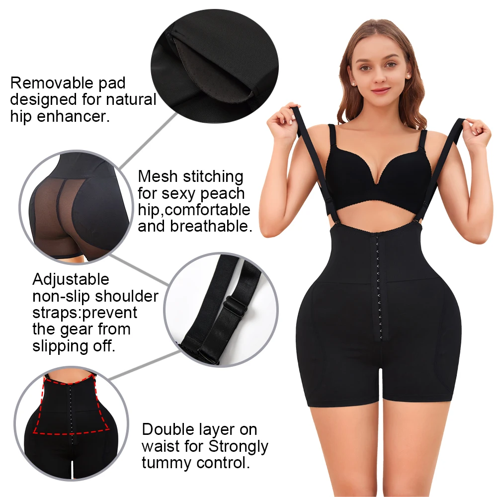 LANFEI Butt Lifter Shapewear Panties Women Hip Enhancer Shaper Panties Fake Hip Pad High Waist Plus Size Push Up Shapewear