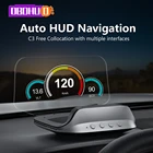 Автомобильный проектор OBDHUD C3 Plus, навигация GPS Obd2 Eobd, спидометр, дисплей на лобовое стекло, электроника, автомобильные аксессуары для всех автомобилей